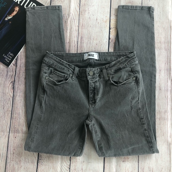 PAIGE Peg Skinny Distressed Jeans